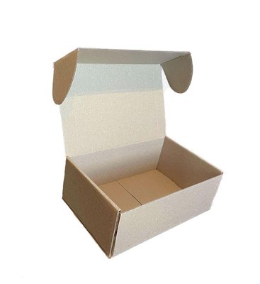 Подарункова коробка самозбірна середня "Крафтова" (25х16,5х9) двосторонній картон 2393 фото