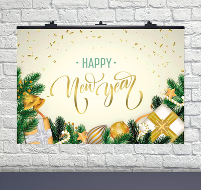 Плакат для свята Happy new year конфетті 75х120 см 6008-0292 фото