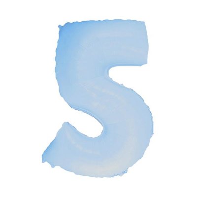 Фольга блакитна пастель цифра 5 (Flexmetal) (в Інд.уп) FM-blue-5 фото