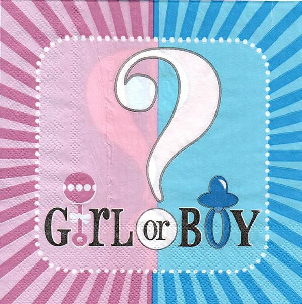 Серветки "Boy or Girl" (33х33) (15 штук) 9941 фото