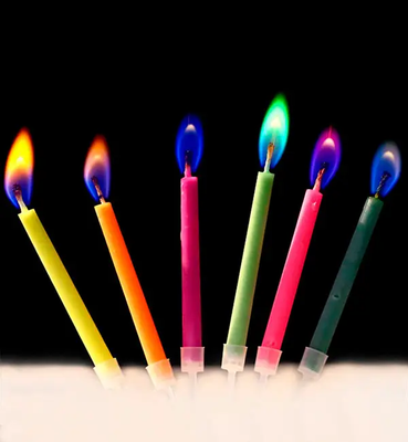 Свічки для торту з різнокольоровими вогниками 191 фото