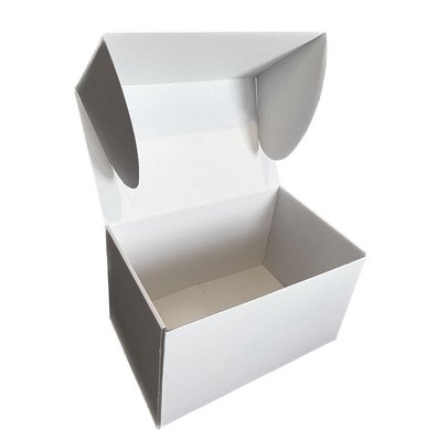 Подарочная коробка самосборная большая "Белая" (34х22х20) двусторонний картон 2395 фото