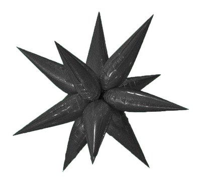Фольга 3D Ежик черный (составной) (65*65 см) Китай 1666 фото