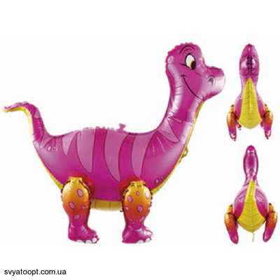 Фольгована фігура Динозавр Pink (Китай) (в індив. упаковці) 6776 фото