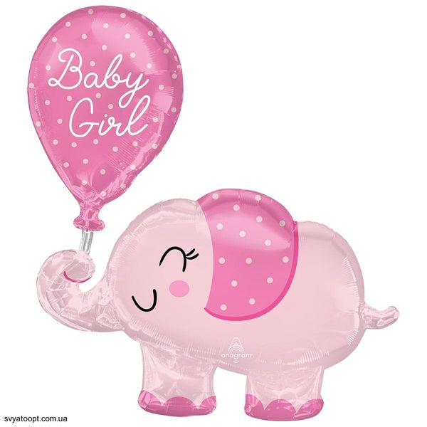 Фольгированная фигура Слонёнок Baby Girl Anagram 3207-3201 фото