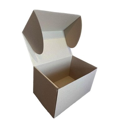 Подарункова коробка самозбірна велика "Крафтова" (34х22х20) двосторонній картон 2396 фото