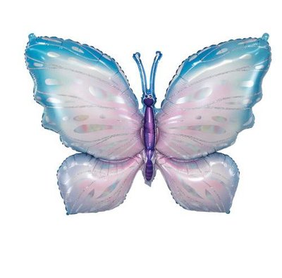 Фольгована фігура "Метелик синій в інд. уп." Китай 6603 фото