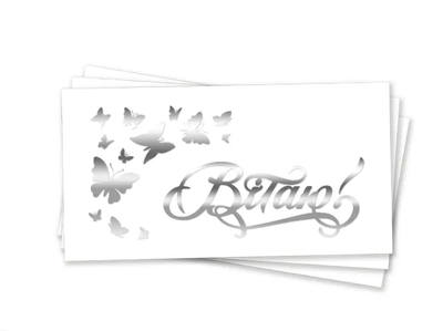 Конверт для грошей "Вітаю з метеликами Срібне тиснення" party-10 фото