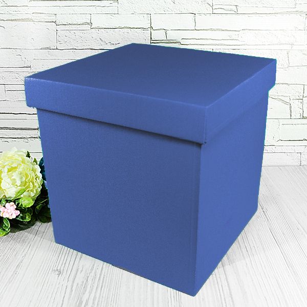 Подарункова коробка двосторонній картон "Синя" (25х25х25) 6251 фото