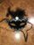 Маска замшевая с перьями Черная 1126 фото
