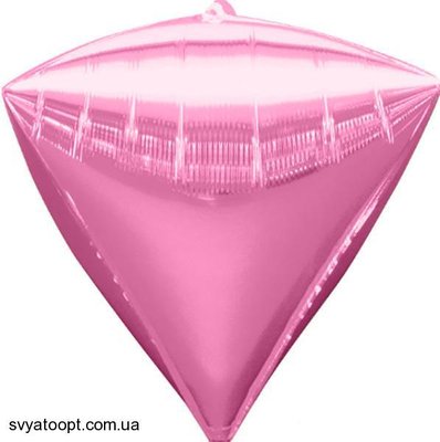 Фольга 3D Діамант рожевий (24") Китай 24005 фото