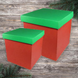 Набір новорічних коробок для подарунків "№1 зелено-червоні" (2 шт) nabirng1 фото 1