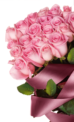 Подарочный пакет "Розы с лентой" 11х18х5 см pak-14 фото