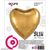 Фольга Agura 30", 76,5 см "серце золото" 755853 фото