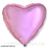 Фольга Китай серце 18" рожеве металік 5957 фото