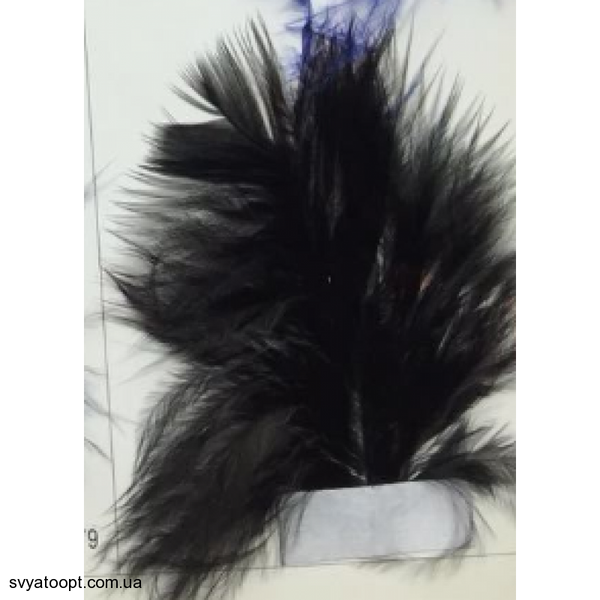 Декоративные перья черные 6346 фото