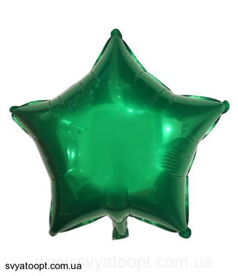 Фольга Китай Звезда 18" зеленая 2748 фото