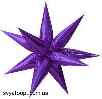 Фольга 3D Ежик Фиолетовый (составной) (65*65 см) Китай 6171 фото