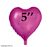 Фольга Китай микро серце 5" рожеве 4582 фото