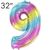 Фольга 32" Радуга градиент цифра 9 (Flexmetal) 32-FM-Rainbow-9 фото