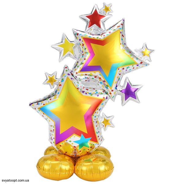 Фольга звезды голливудские Разноцветные airloonz Anagram (под воздух) 3207-2948 фото