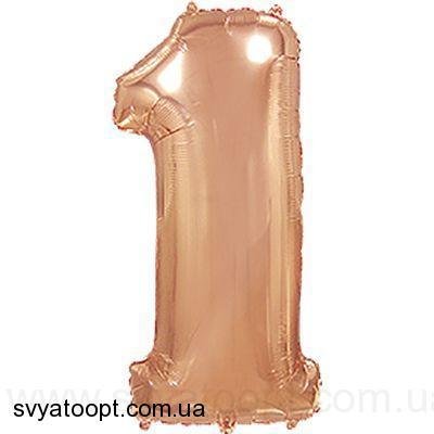 Фольга розовое золото металлик цифра 1 (Flexmetal) (в Инд.уп) 3207-1369 фото