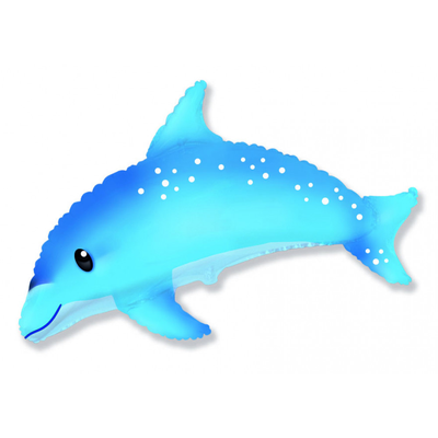 Фольгированная фигура Дельфин голубой Flexmetal (в Инд. уп.) 901883А фото