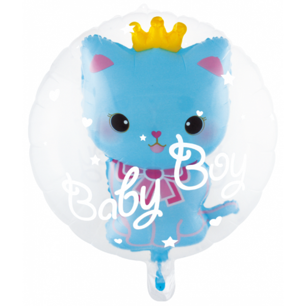 Двойной Куля "Baby Boy Блакитний котик з короною" Китай 9685 фото