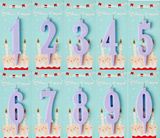 Свічки для торту набір Лаванда цифра 0-9 (100шт) lavanda 153 фото