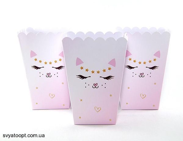 Коробочки для солодощів Кішечка (5шт/уп) 5507 фото