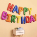 Фольгована фігура літери "Happy birthday" Набір літер (Кольорові 40 см) 6929 фото 1