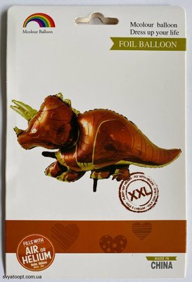 Инд.УПАК. Фольгированная фигура Динозавр коричневый XXL (Китай) А-059-1 фото