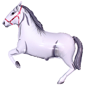 Фольгована фігура велика Кінь білий Flexmetal (в Інд. уп.) 3285 фото
