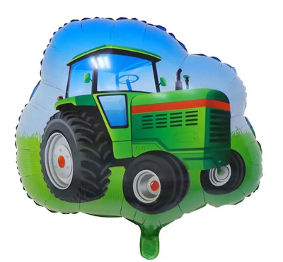 Фольгована фігура "Зелений трактор в інд. уп." Китай 3313 фото