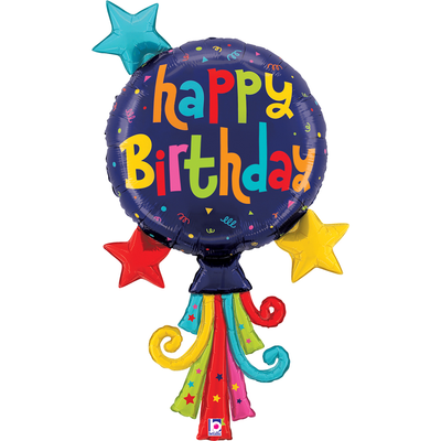 Фольгированный шарик - День Рождения воздушного шара 40" (Grabo) 25357-P фото